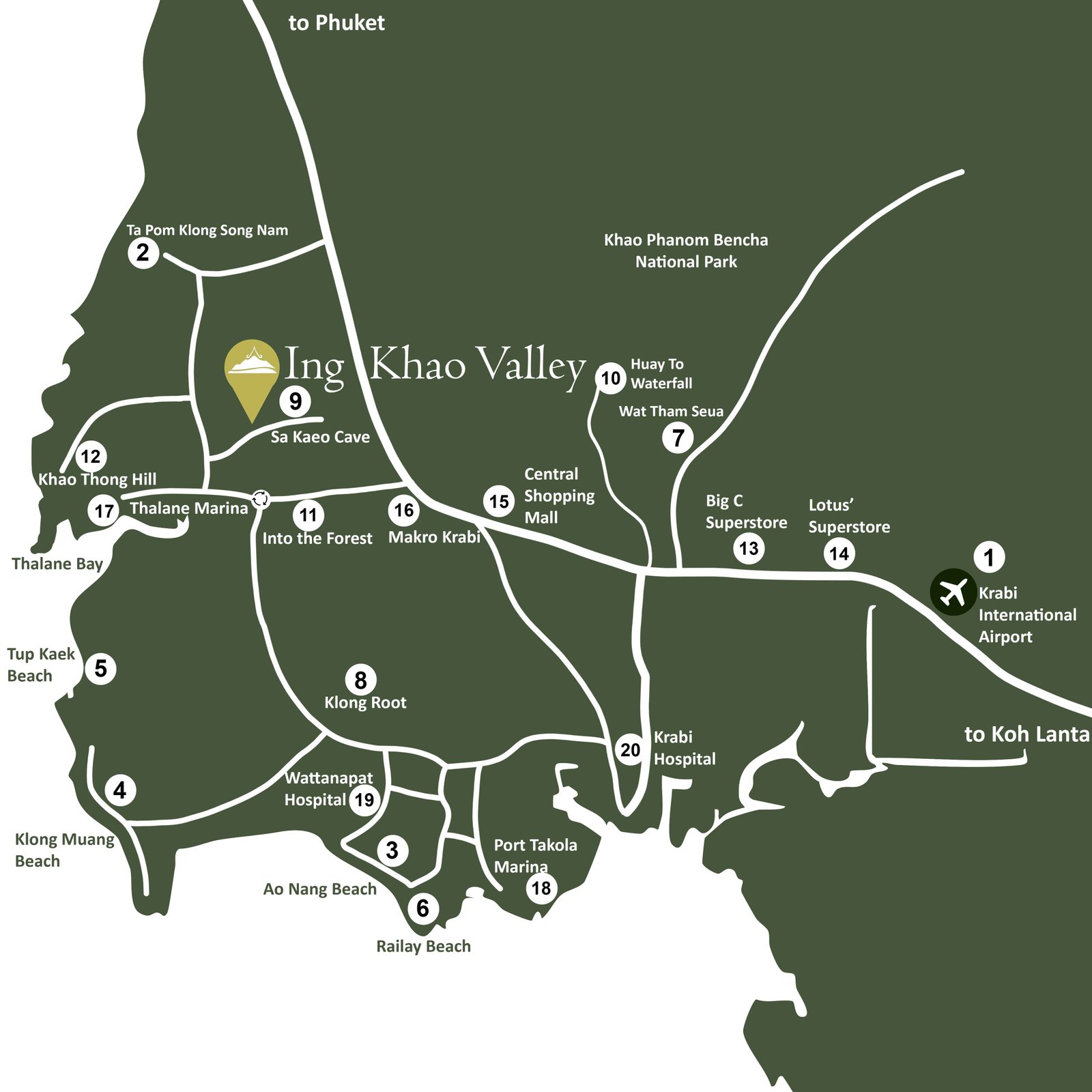Krabi Regional Map